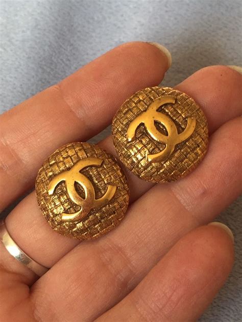 chanel logo fashion earrings aus|authentic chanel logo earrings.